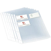 BOLSA 10 RECAMBIOS FUNDAS TARJETERO A4 4 TALADROS 100 UNID, | 10 UNIDADES | (GRAFOPLAS)